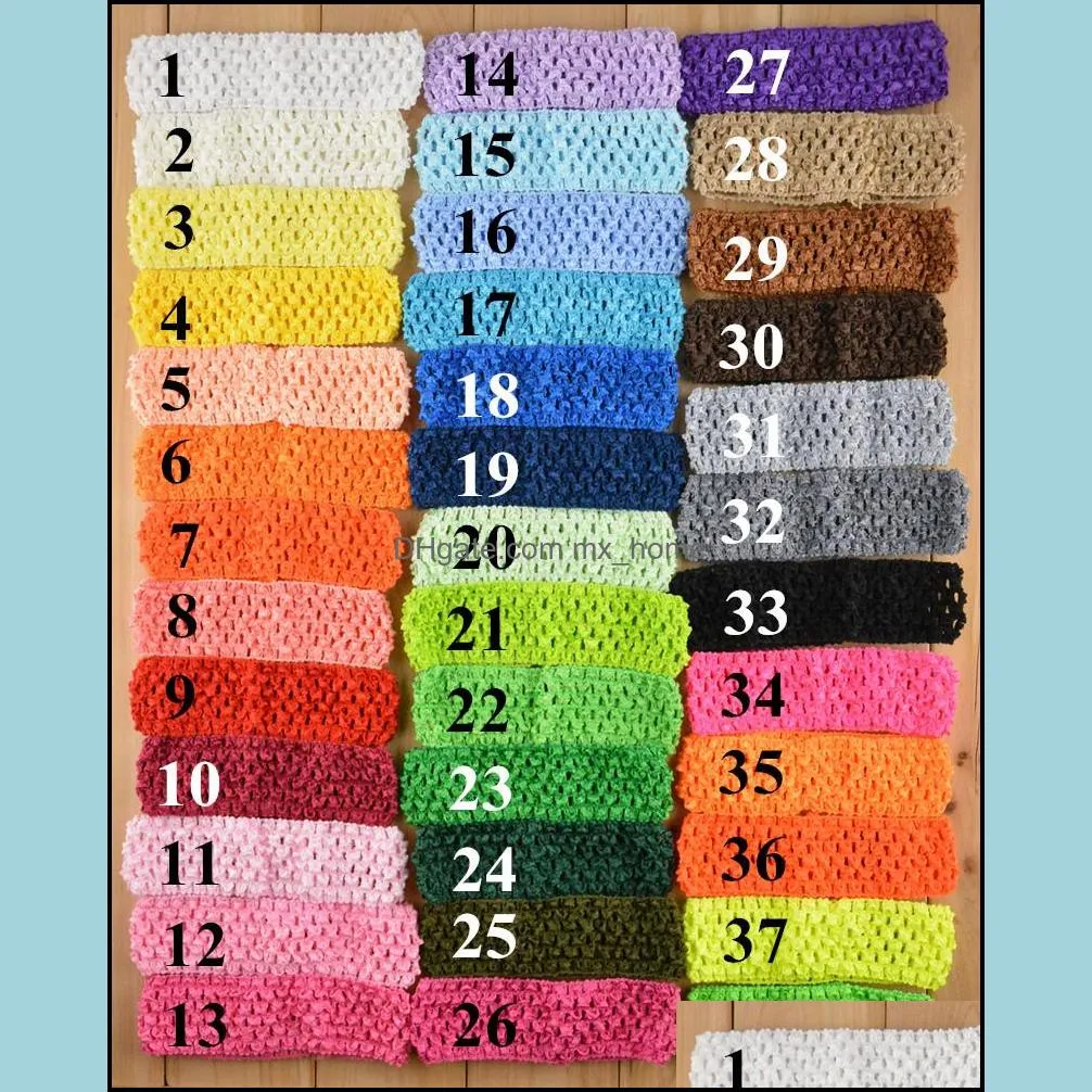 Korea Children Knitted Elastic Headbands Baby Crochet Hair Band 38 Color 60 P/L Delivery Drop 2021 Accessories Baby Kids Maternity Ziowj