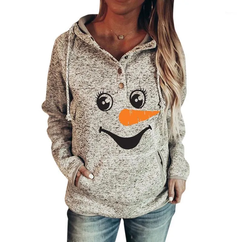 Sweats à capuche pour femmes sweats à la mode mignon femmes noël décontracté à manches longues impression drôle coupe ample chemises confortables