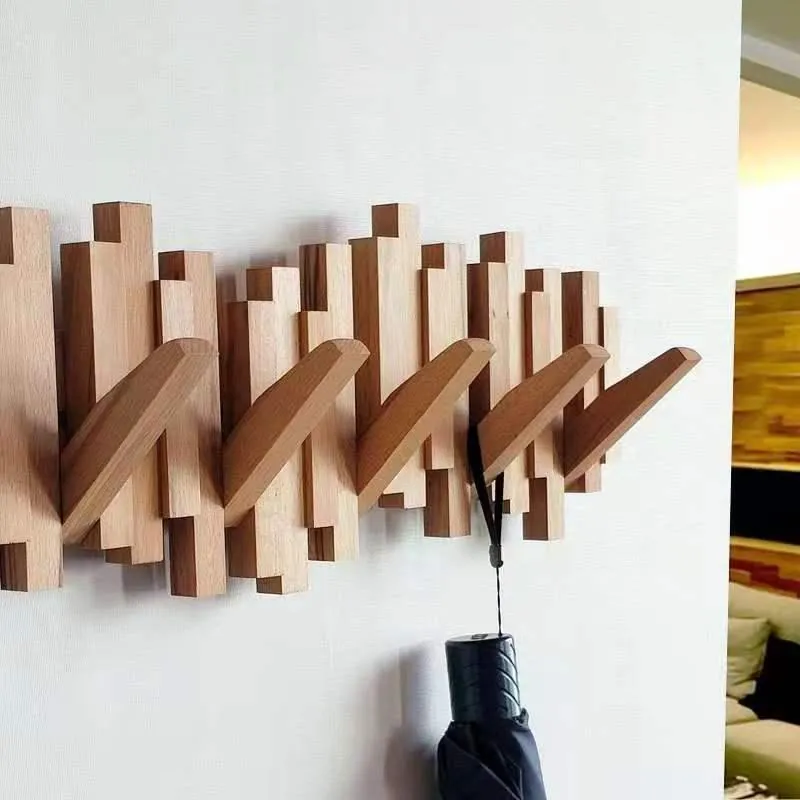 Over Door Clothes Rail Creative Coat Rack Solid Wood Hanger Door Wall Folding Porch Hanging Decorative Clothes HangingHooks From Xiaochage 169.34 DHgate.Com