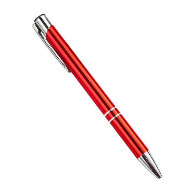 Metal Press Ball Point Pen Fashion Hållbar 1.0mm Ball Pen Pen School Office Skrivtillbehör Anpassad anpassad