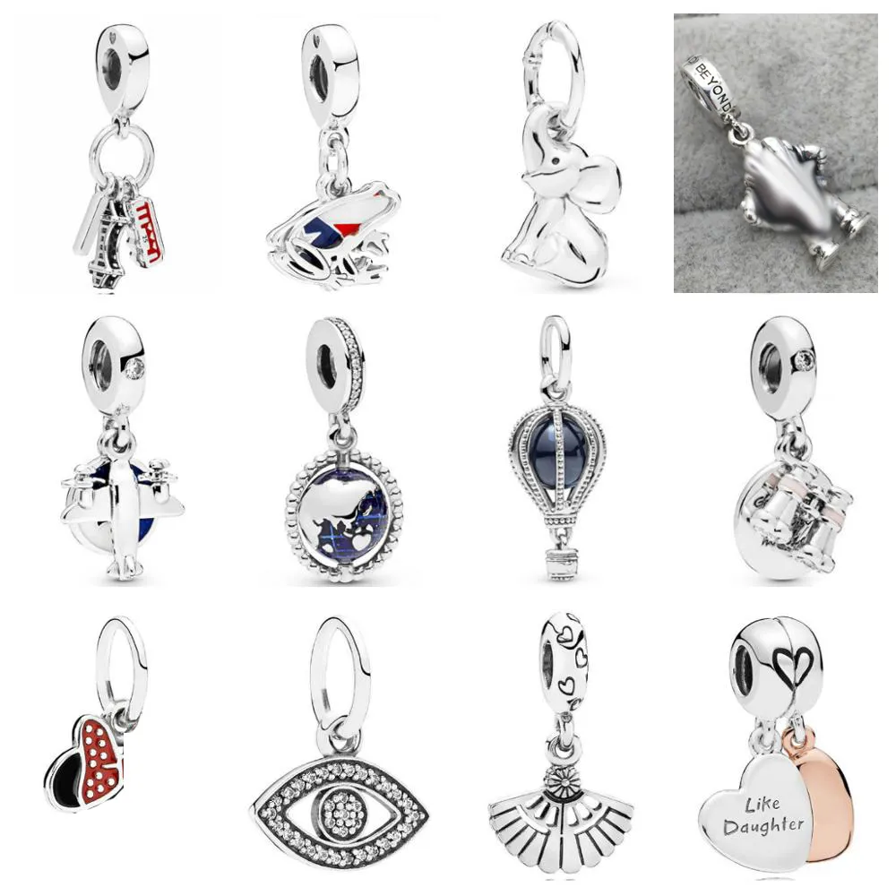 2022 femmes Fit Original Pandora Charm 925 Bracelet Cadeau Sculpture Convient aux femmes 925 Sterling Silver charms set Pendentif DIY Fine Beads Jewelry T1961