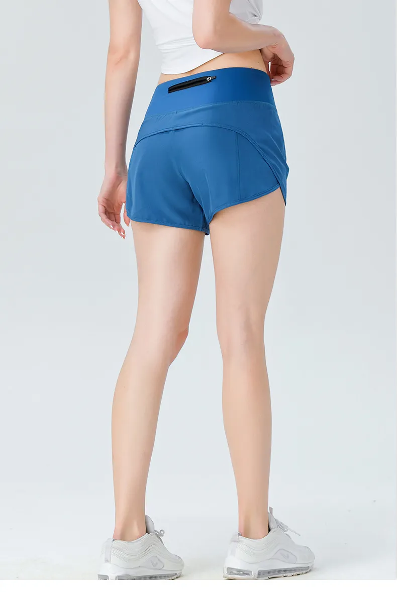 Breathable Cotton Blend So Perfect Yoga Shorts With Back Zipper