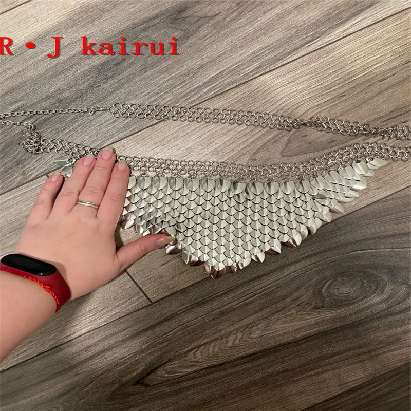 Mermaid Tail Fish Scales Festival Full Body Jewelry Head Chain Layer  Chainmail