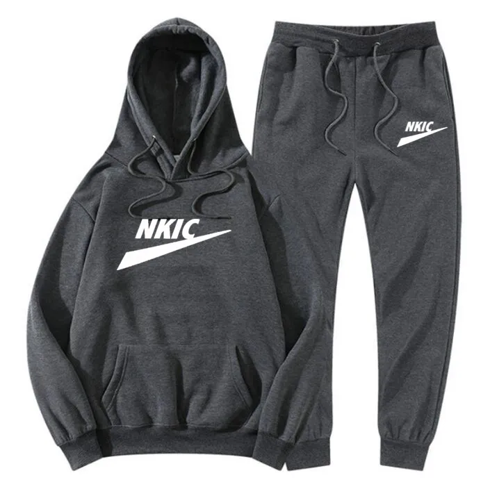 Logo Print Full Suit Fashion Sporting Tracksuit Set For Men Hip