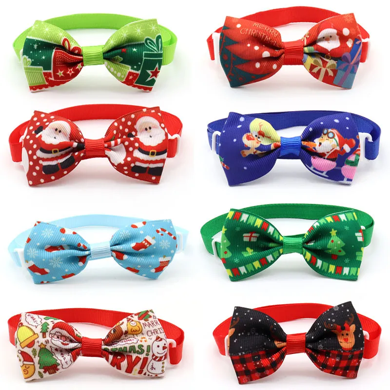 Liaoshanshan Pet Bowtie Multiple Designs Adjustable Dog Bowtie Puppy Cat Collar for Party Grooming Accessories Fashion Access 