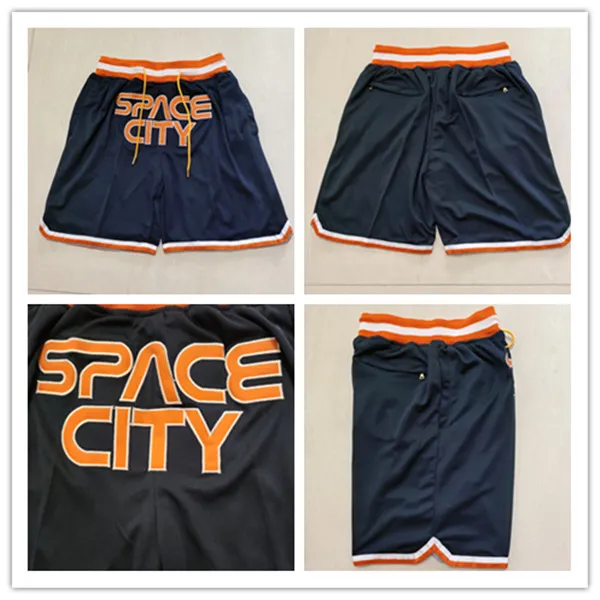 Baseball Shorts Space City Navy Running Sports Clothes with Zipper Pockets Size S-XXL Mix Match Order High Quality