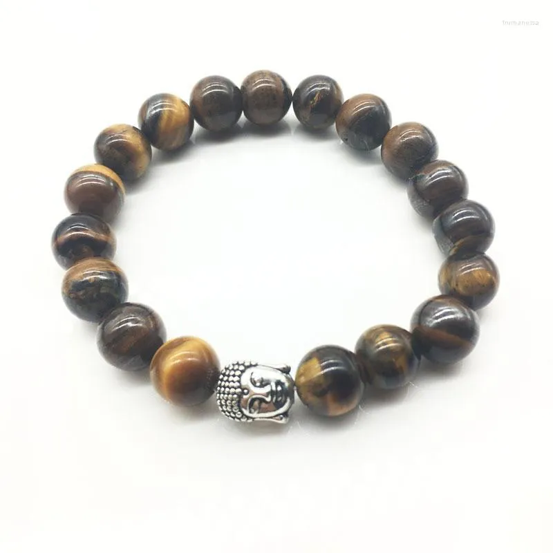 Fili di perline Bracciale alla moda per donna Uomo Bellissime perline di roccia vulcanica e testa di Buddha Attraente design di gioielli Regalo Drop Trum22