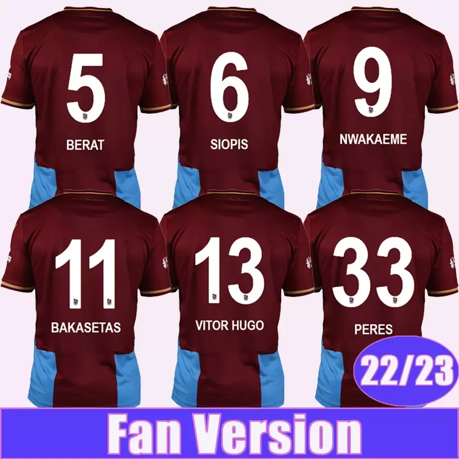 22 23 Berat Bakasetas Peres Mens Soccer Jerseys Siopis Nwakaeme Vitor Hugo Hamsik Yusuf Djaniny Special Edition Home Away Football Shirt