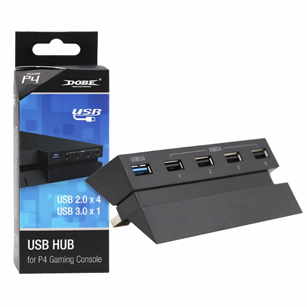 Hub USB de 5 portas para PS4 Adaptador de expansão do controlador de carregador de alta velocidade PS4 Adaptador de alta velocidade PlayStation 4