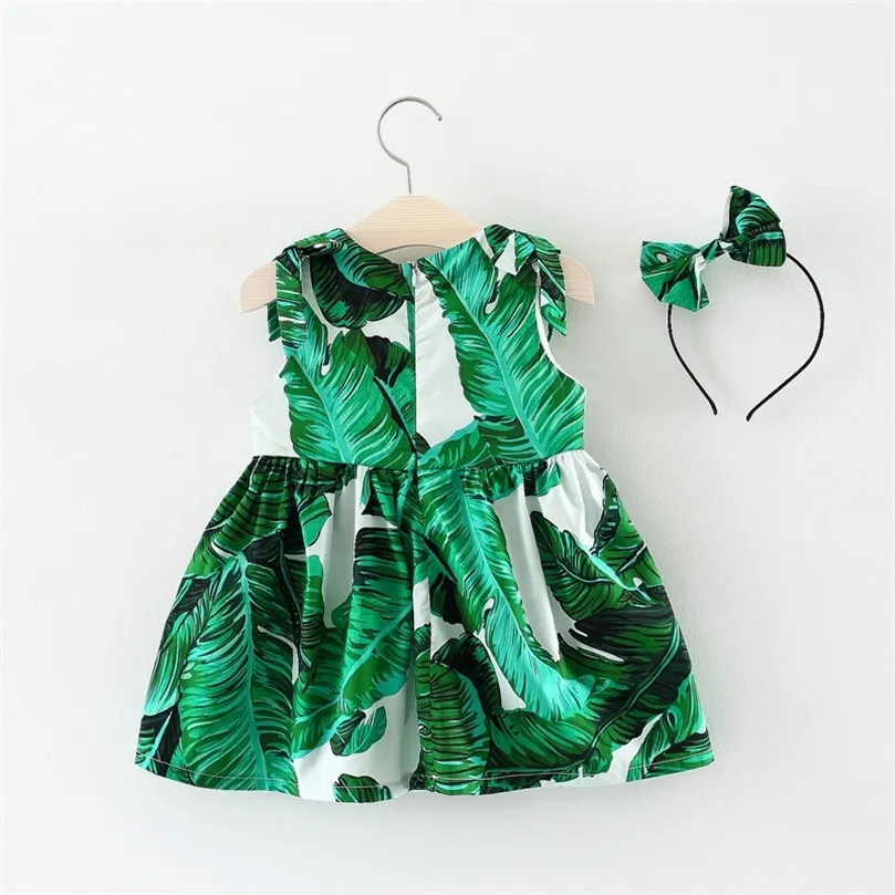Babzapleume生まれの女の赤ちゃんの服3年夏のドレスファッショングリーン