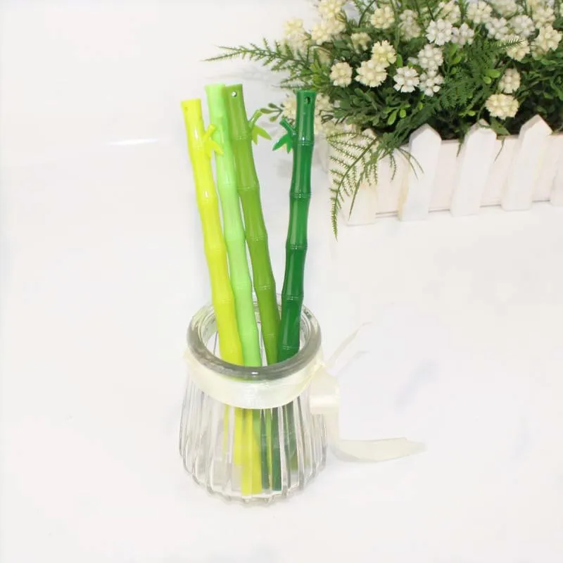 Bamboo Neutral Pen Cartoon Creative Cute Students Use Stationery Test Prizes  Office Supplies Needle Tube Signature Business Gift Pens