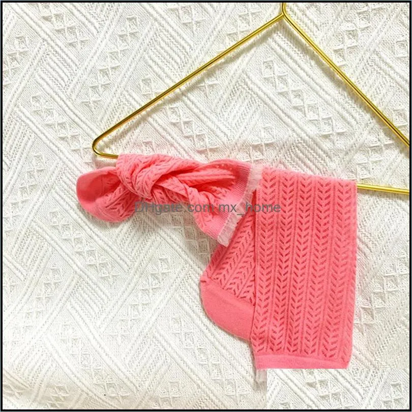 baby socks knee high long infant cotton linen sock hollow girls boy spring summer leg warmer children princess socks