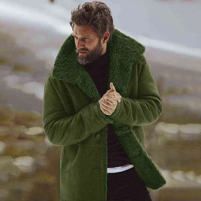 Misto lana da uomo in cotone caldo spesso manica lunga da uomo Top taglia grande Giacca a vento da uomo Cappotto misto maschile Cappotto casual invernale Snow Gree T220810