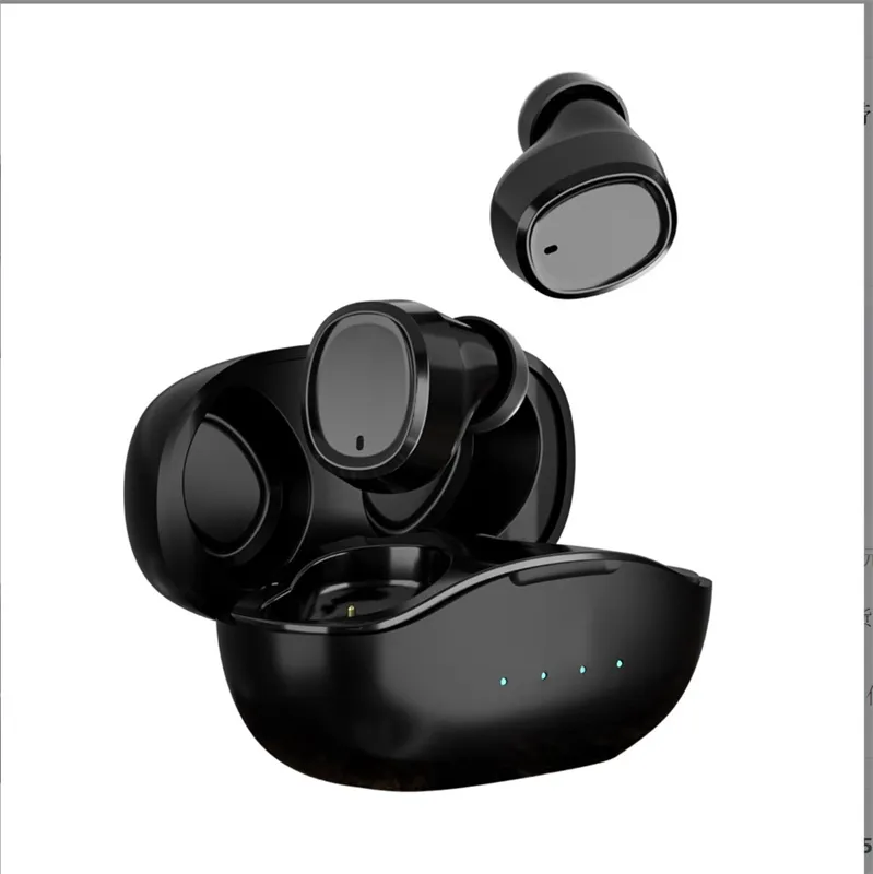 T1 TWS Fone Bluetooth trådlösa hörlurar 9D Stereo Music Gaming Headset för Xiaomi Redmi Sports Handsfree Earbuds Earphones