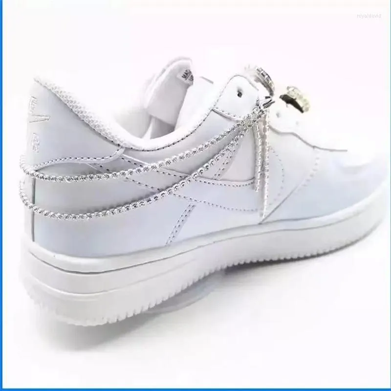 Tobilleras 2022 borla de cordón de diamantes de imitación 1 colgante accesorios de cadena de zapatos pulsera de cristal de lujo para mujer DIY decoración de zapatillas Roya22