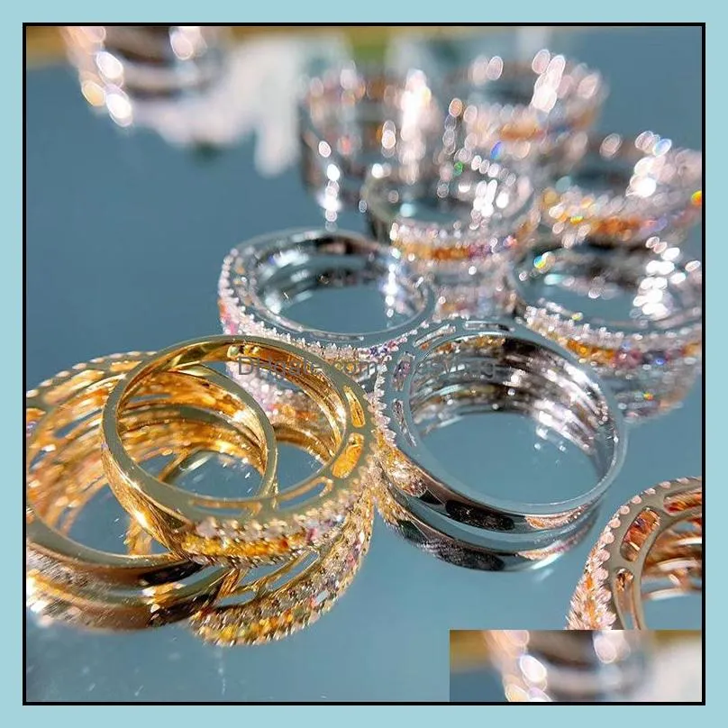 europe & american fashion 925 sterling silver inlaid rainbow zircon ring 2021 woman diy fine jewelry gift