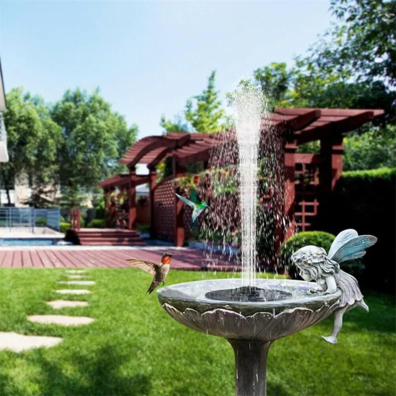 Садовые украшения мини -солнечная вода фонтайн бассейн