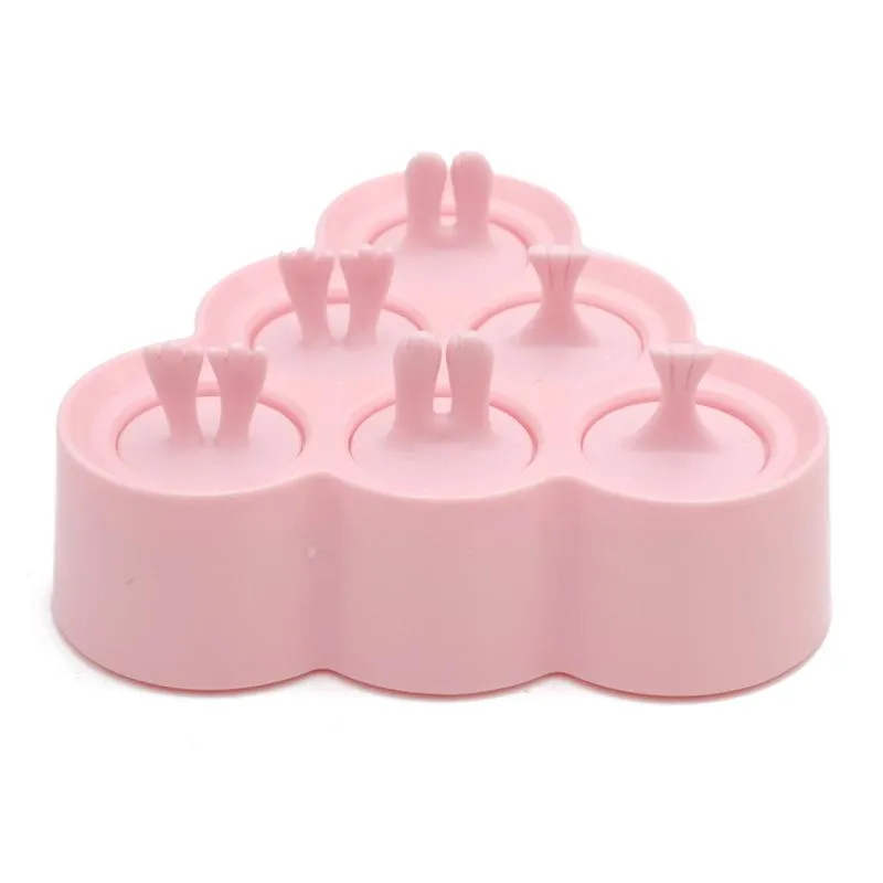 Silicone Ice Cream Mold DIY Homemade Popsicle Moulds Freezer 6 Cells Ice Cube Tray Popsicles Barrel Makers Baking Tools