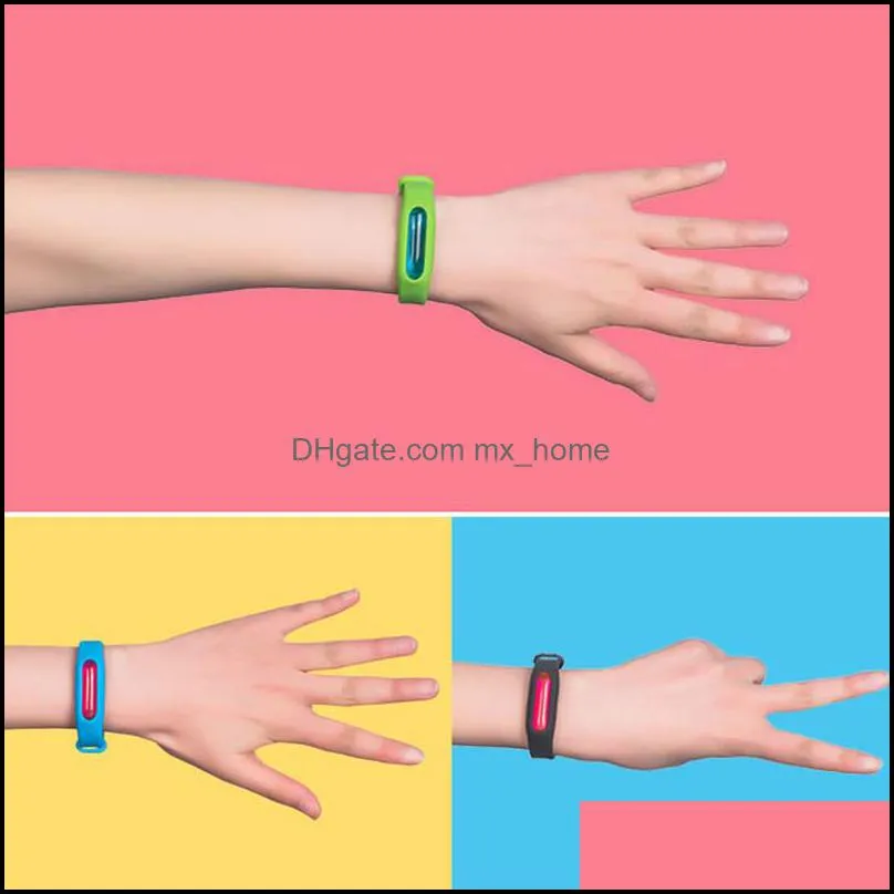 mosquito repellent wristbands 8 colors silicone bracelets wrist strap summer plant essential oil wristband bracelets