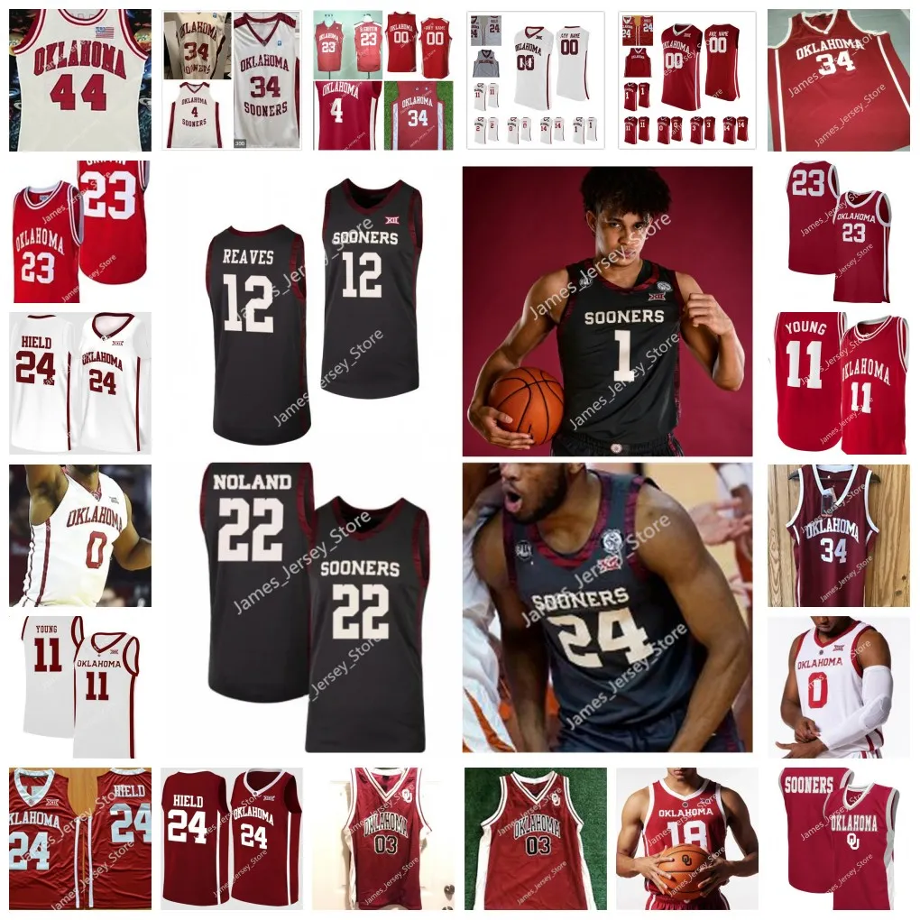 Buddy Hield Custom Oklahoma OU Maillot de basket cousu Jamal Bieniemy 21 Kristian Doolittle 1 Rashard Odomes 5 Marvin Johnson Jalen Hill Tanner Groves Trae Young