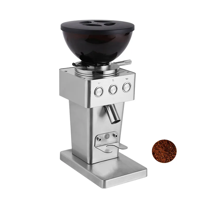 BEIJAMEI Commercial Electric Quantitative Flat Burr Coffee Grinder