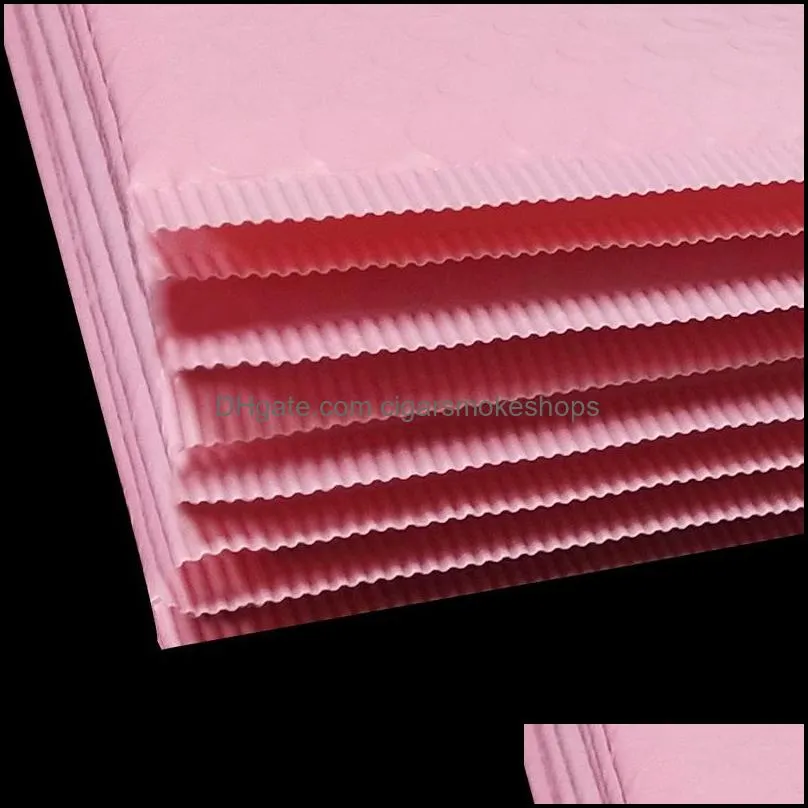 50Pcs 3 sizes Pink Plastic Bubble Bag Self Sealing Bubble Envelope Waterproof Poly Mailer Shipping Mailing Bags Business Supply1