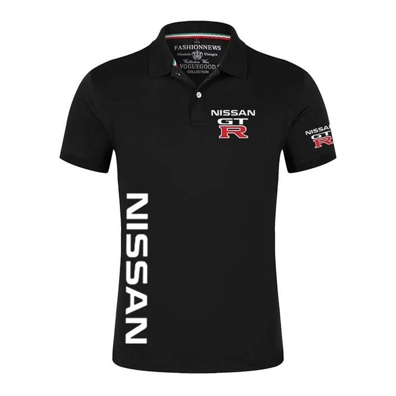 Nissan GTR Summer Print Man Polo Casual Harajuku Algodón Camisa personalizada Cómoda Manga corta Tops de alta cantidad 220708