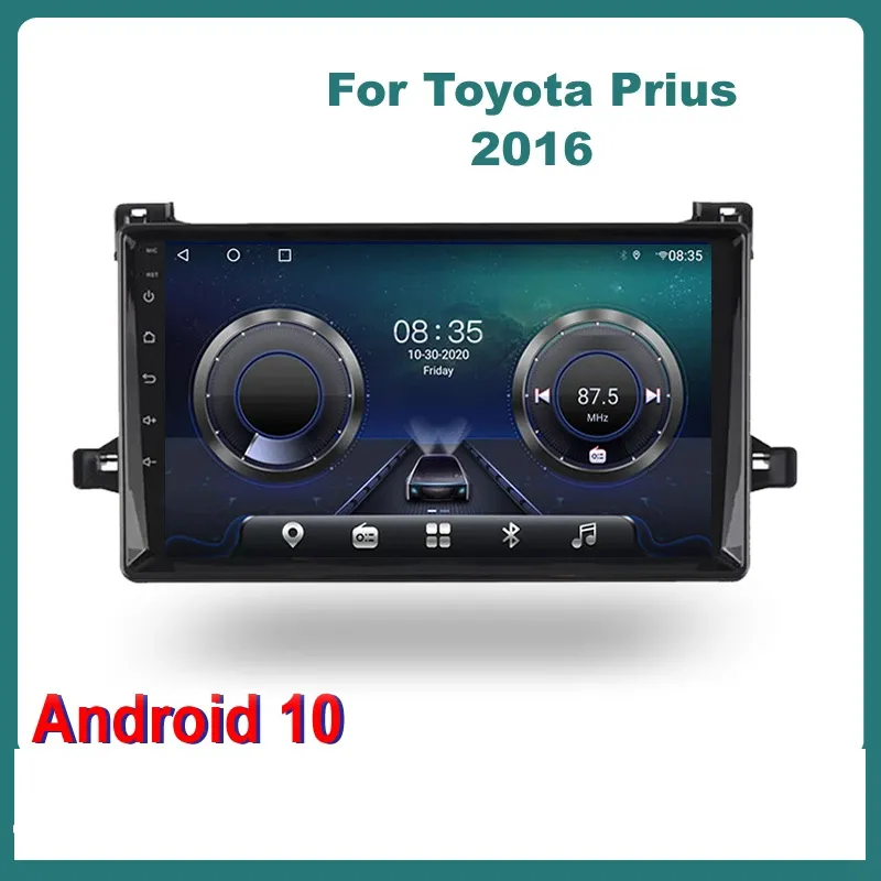 9-дюймовое автомобильное радио видео для Toyota Prius-2016 Android 10 GPS Multimedia Player Head Bind Auto Stereo