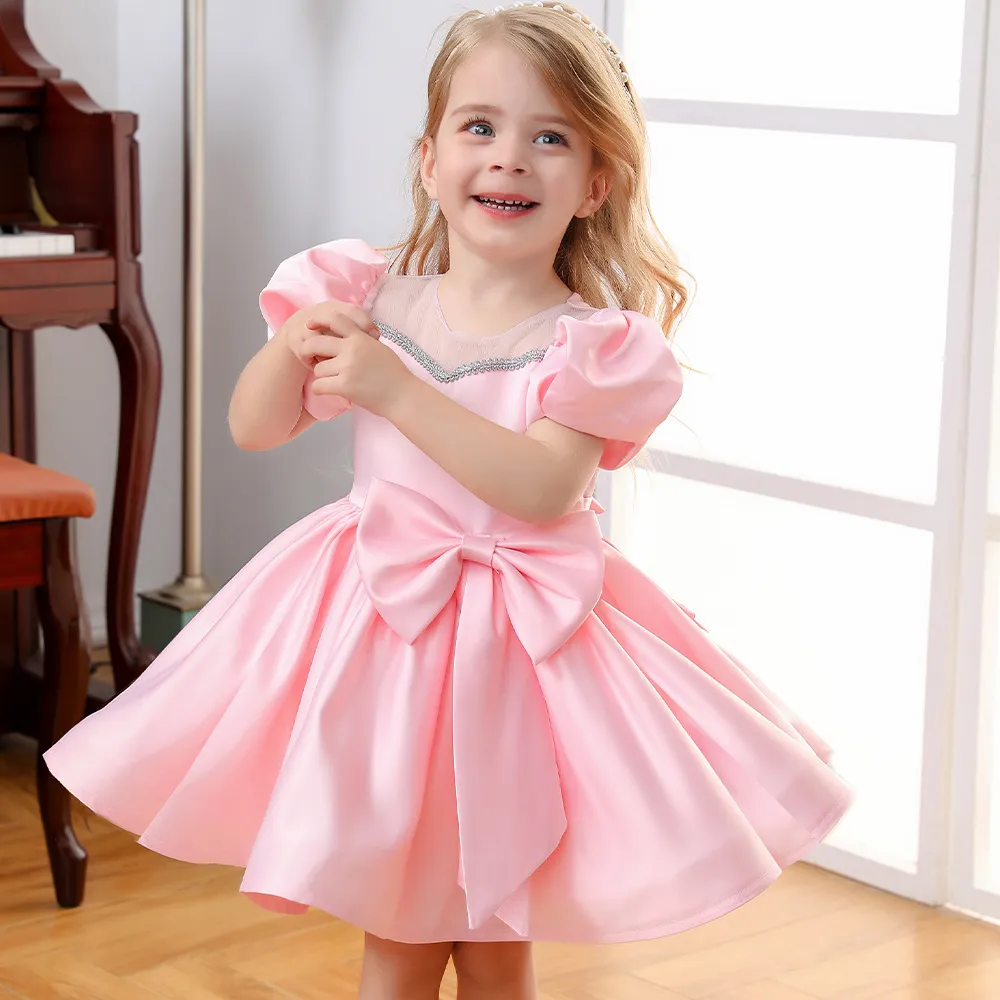 2022 Cute Flower Girl Dresses For Wedding Spaghetti Lace Floral Appliques Tiered Skirts Girls Pageant Dress Kids Birthday Party Gowns
