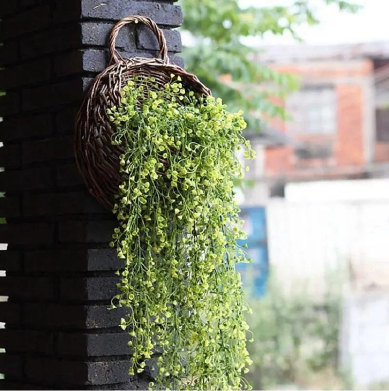 Artificial flowers vine ivy leaf silk hanging vine fake plant artificial plants green garland home wedding party decoration