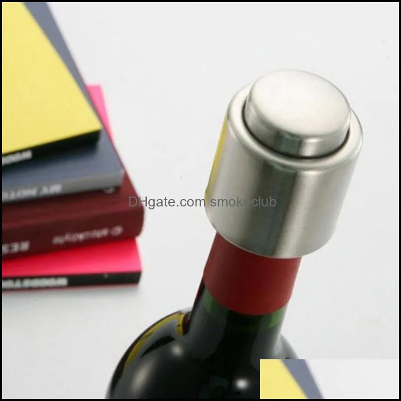 New Stainless Steel Vacuum Sealed Red Wine Storage Bottle Stopper Plug Bottle Cap