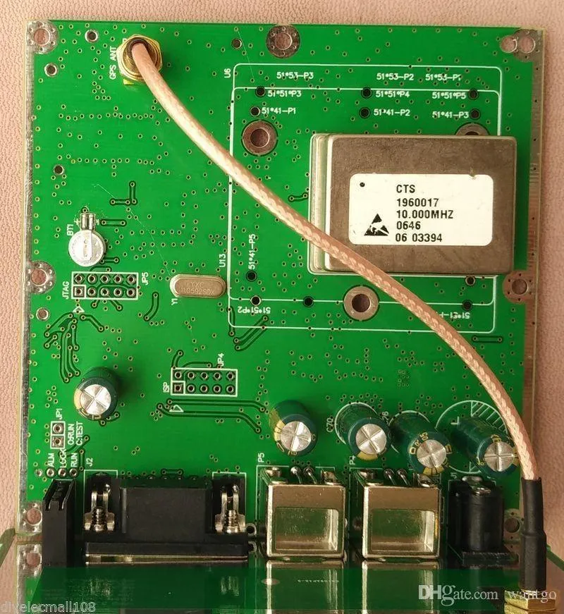 Integrerade kretsar 1st 10MHz utgång Sinusvåg GPS Disciplinerad klocka GPSDO + Antenn + Strömförsörjning