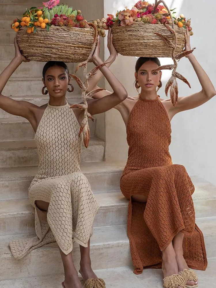 Summer Knitted Maxi Dress | Sexy Cut Out Halter... From Lu02, $47.54 In  Bulk | DHgate.Com