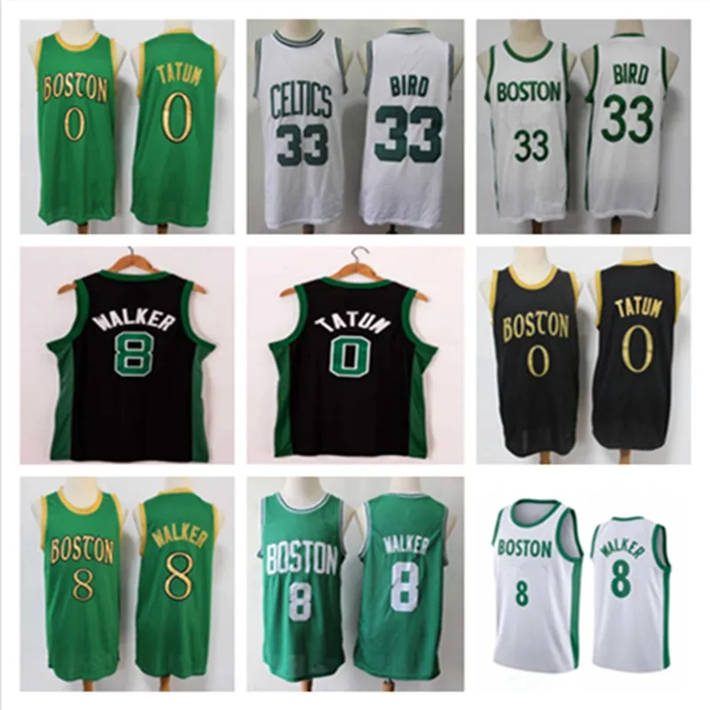 2022 Hot Sell Mens Jayson Tatum Kemba Walker Basketball Jerseys Stitched City BOSTONian Edition 33 Bird Jersey With