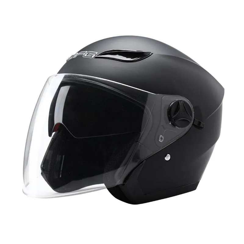 Caschi Moto Casco Aperto, Doppia Lente 3/4 Multicolor Opzionale, Unisex