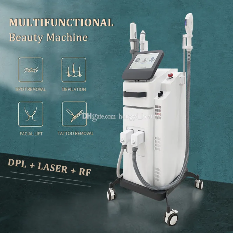 3in1 Multifunktion Beauty Machine IPL YAG LASER FÖR TATTOO Removal Laser Hair Reduction RF Skin Rejuvenation