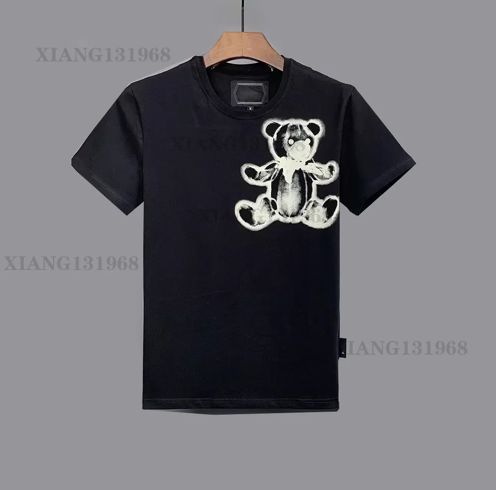 Tshirt Phillip Plain Graphic Tees Men T Shirt Designers Top Sell Pp Skull Diamond T Shirts Short Sleeve Dollar Brown Bear Tee O-Neck High Quality Skulls Tops