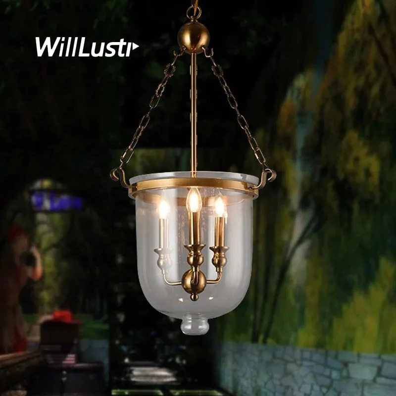 Creative Glass Bucket Pendant Lamp Modern Iron Candle Hanging Light Hotel Cafe Bar Mall Shop Industrial Suspension Lighting