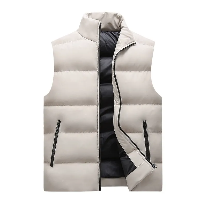 Erkekler Parkas Rahat büyük yelek sonbahar yeni moda markası pamuk ince standı yaka sıcak genç erkek ceket