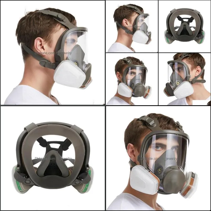 mask 6800 7 in 1 6001 Gas Mask acid dust Respirator Paint Pesticide Spray Silicone filter Laboratory cartridge welding