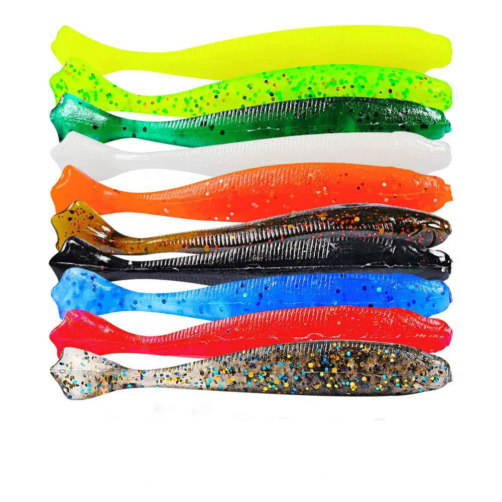 Soft Jelly Lure With Drop Shot Fishing Tackle, Bait Jig, Paddle Tail