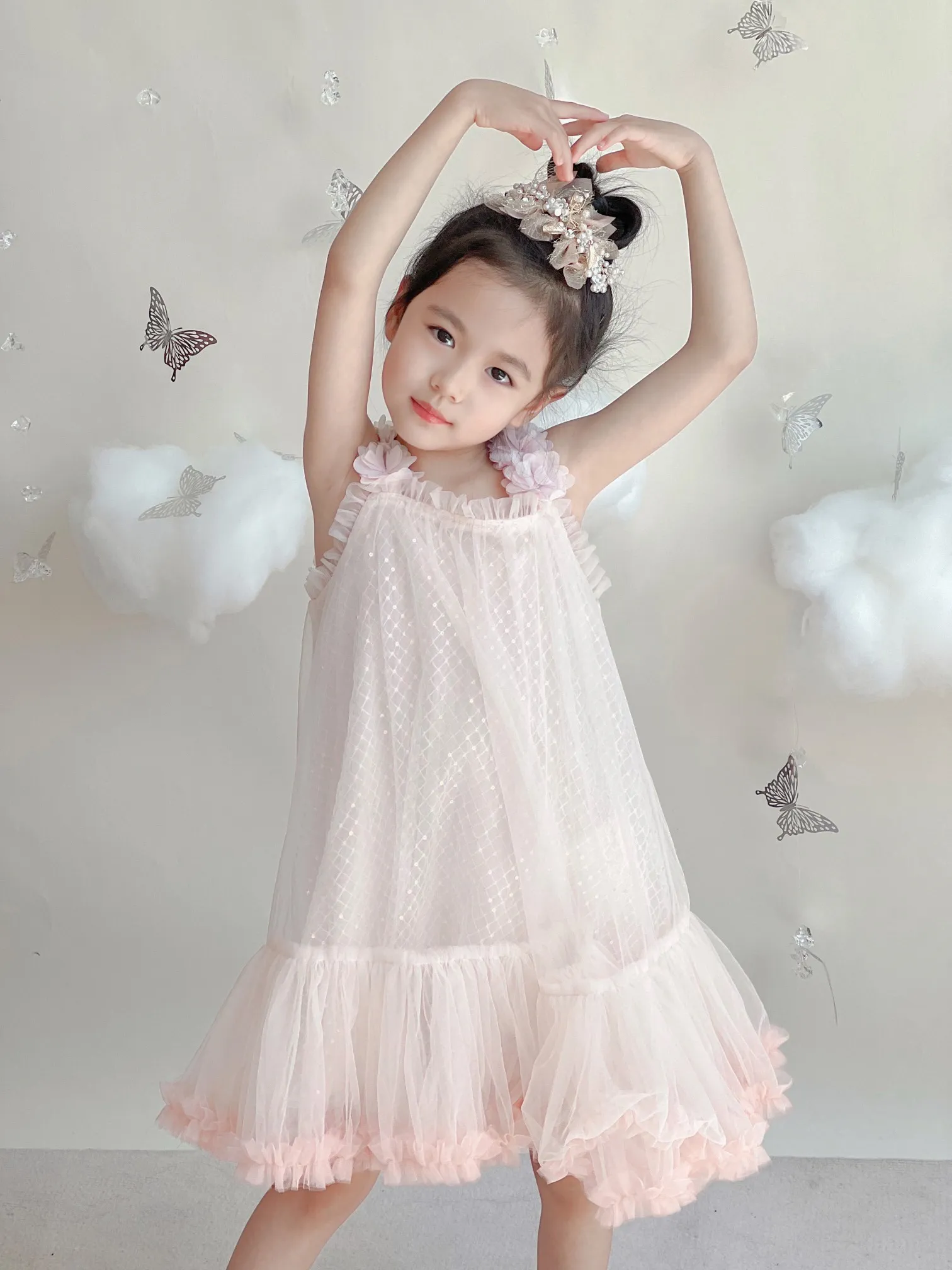 Robe de princesse pour bébé fille, tenue de fête d'anniversaire de 1 an, de  mariage