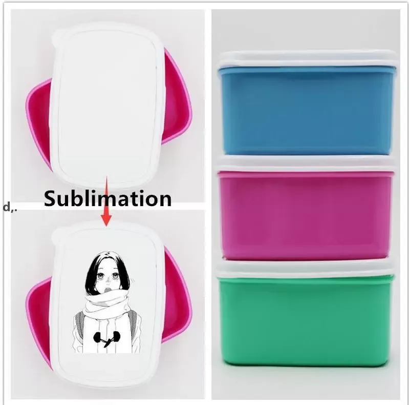 Sublimation Bento Box Lunch Box for Adults Kids Portable Snacks Storage Boxes Convenient Box BPA-Free and Food-Safe Material