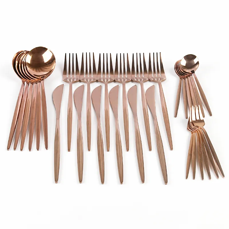 Full Tableware Multicolor Stainless Steel Cutlery Set Fruit Cake Fork