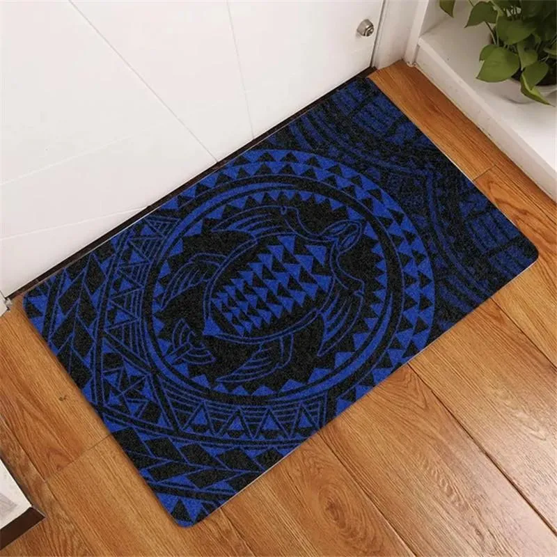 Carpets Hawaii Kakau Honu Arc Polynesian Door Mat 3D Prined Doormat Non Slip Floor Mats Decor Porch DoormatCarpets