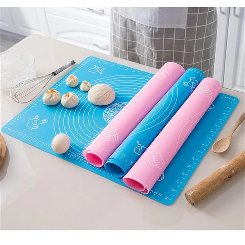 Silicone Baking Mat Sheet Large Kneading Pad for Rolling Dough Pizza Dough Non-Stick Maker Pastry Kitchen Accessories 20220422 E3