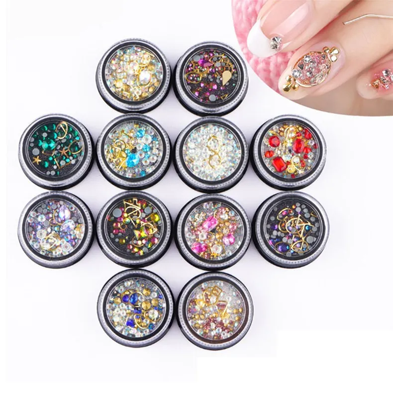 4mm AB Strass Nail Art Rhinestones - Mini Triangle Colorful Crystals Non-Hotfix