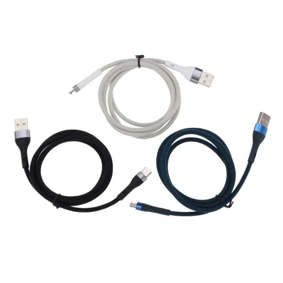 3A Micro USB -кабели нейлон тип C Кабель C Кабель быстро зарядка