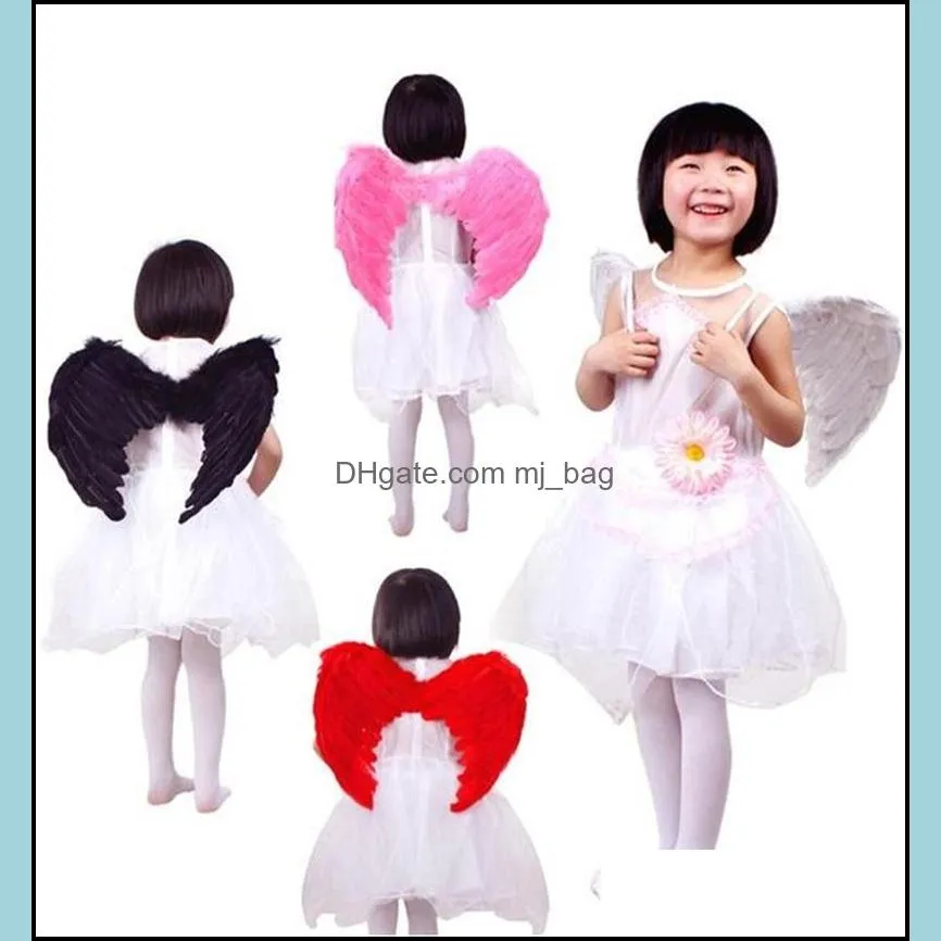 Feather Angel Wngs Creative Cute Butterfly Style Children Dancing Party Performing Props Multi Color Wing High Quality 55gl3 CB