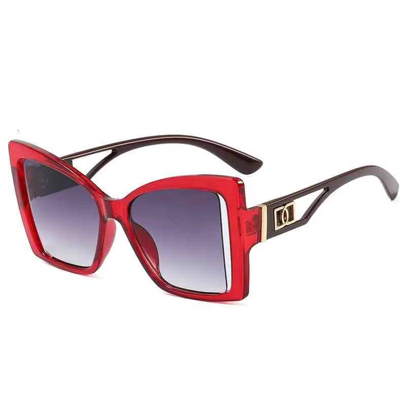 نظارة شمسية كبيرة الحجم فاخرة كبيرة العلامة التجارية الشهيرة أسود أحمر أبيض نظارات تتجه الموضة L363